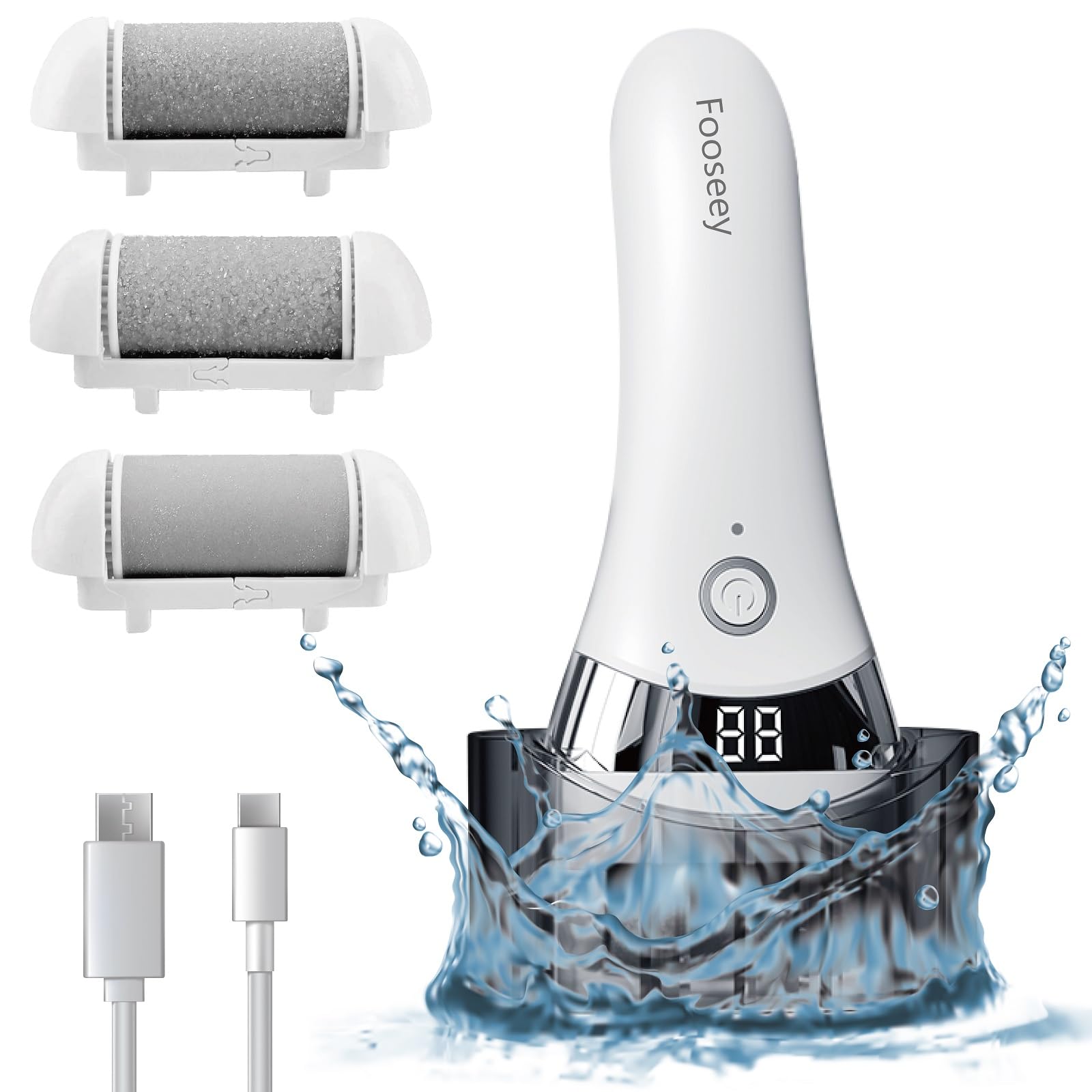 Fooseey electric foot callus remover front view for home pedicure