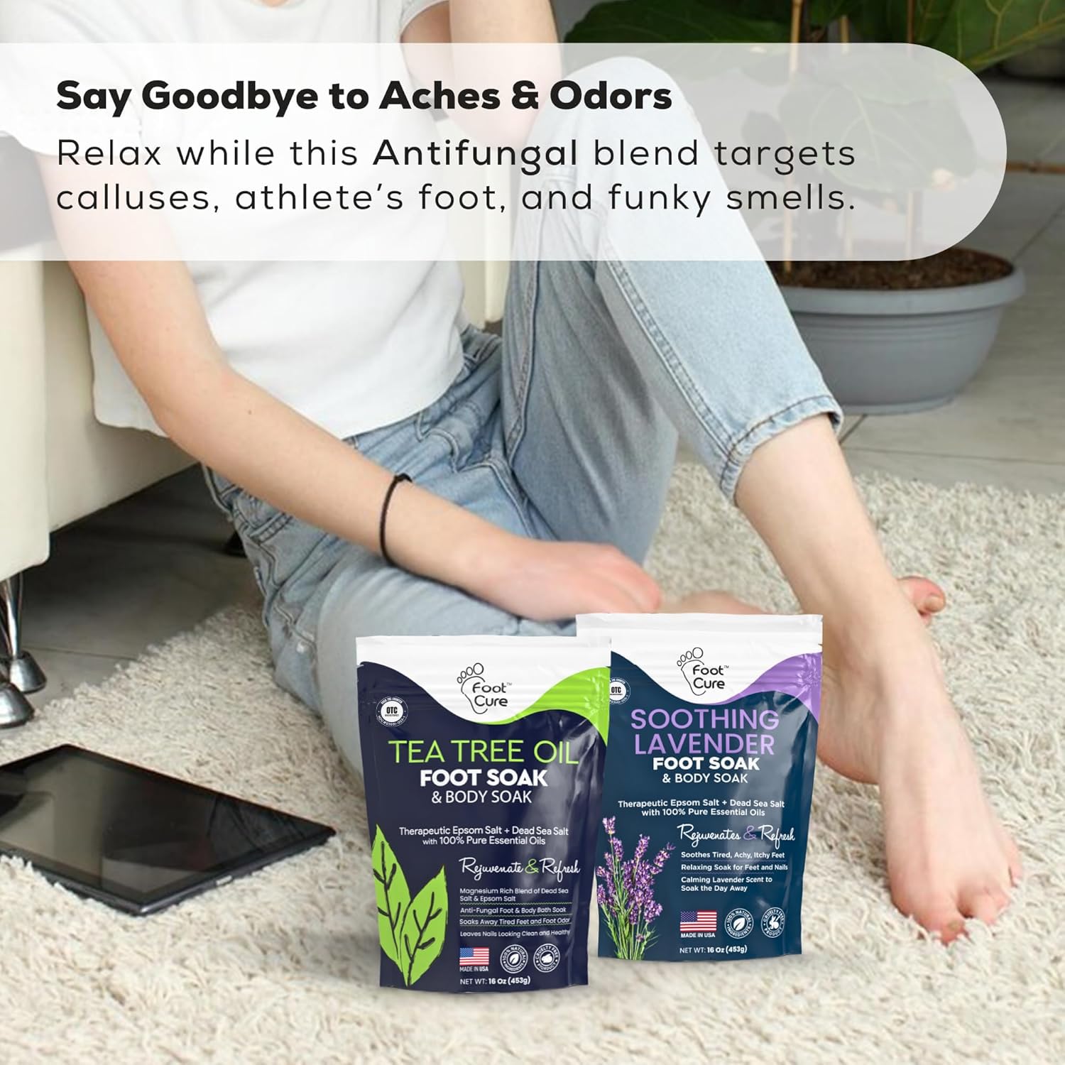 FOOT CURE bath-time relaxation ritual promotes calm routine after work