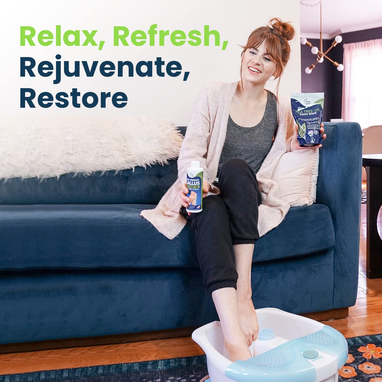 Foot Cure Callus remover application closeup demonstrates easy, neat skin softening.