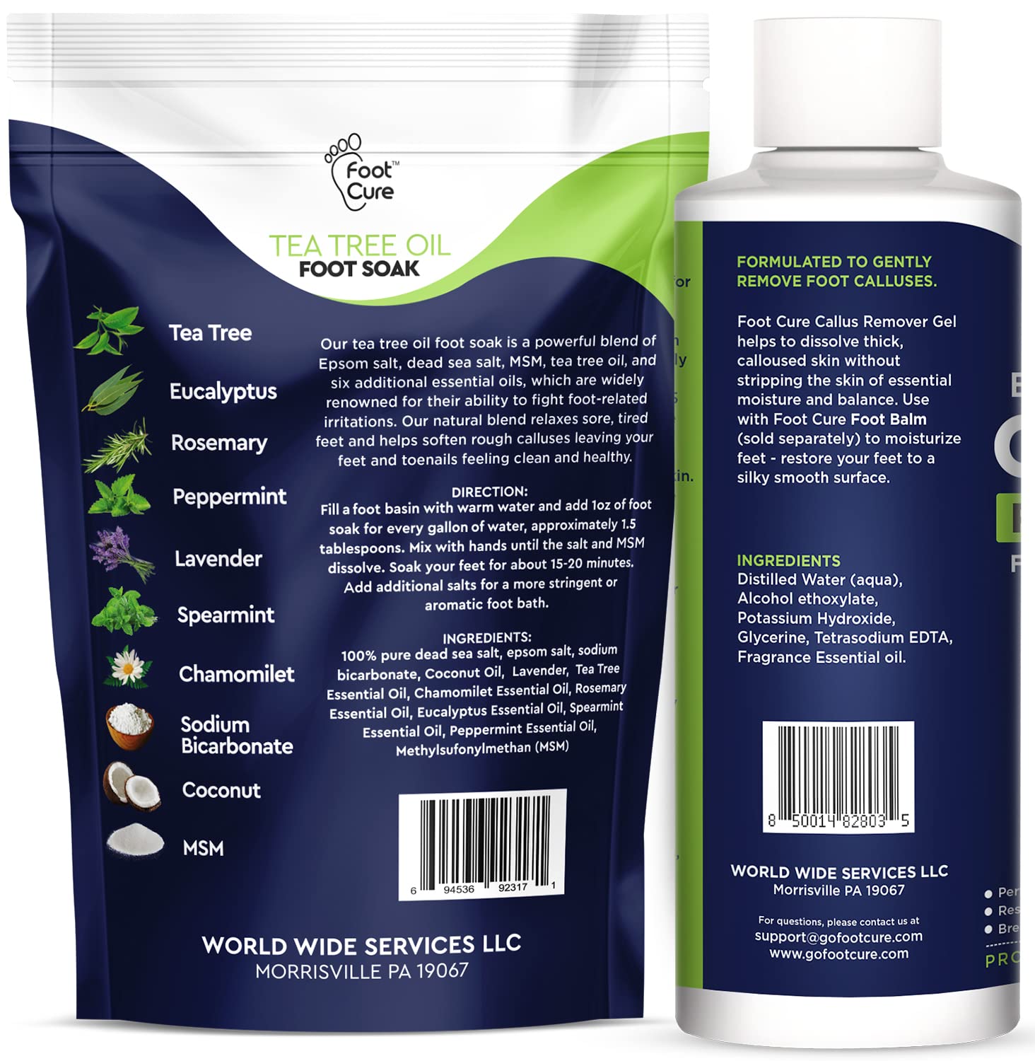 Foot Cure Callus Remover Gel tube targets hard skin for smoother heels.