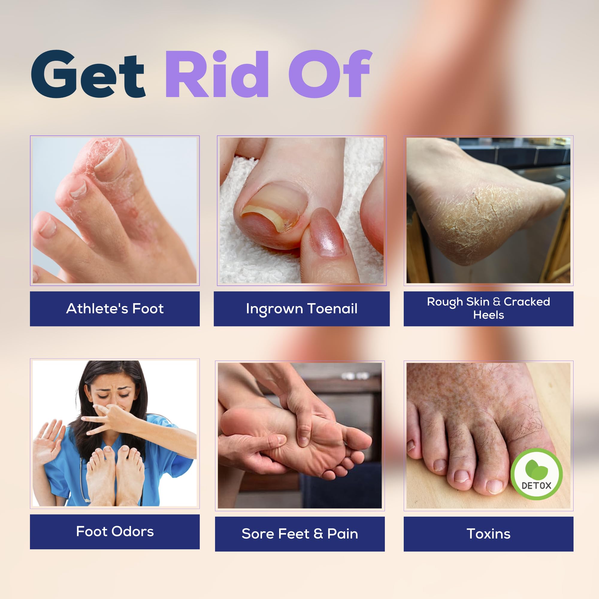 Foot Cure smooth skin after soak for silky feet.