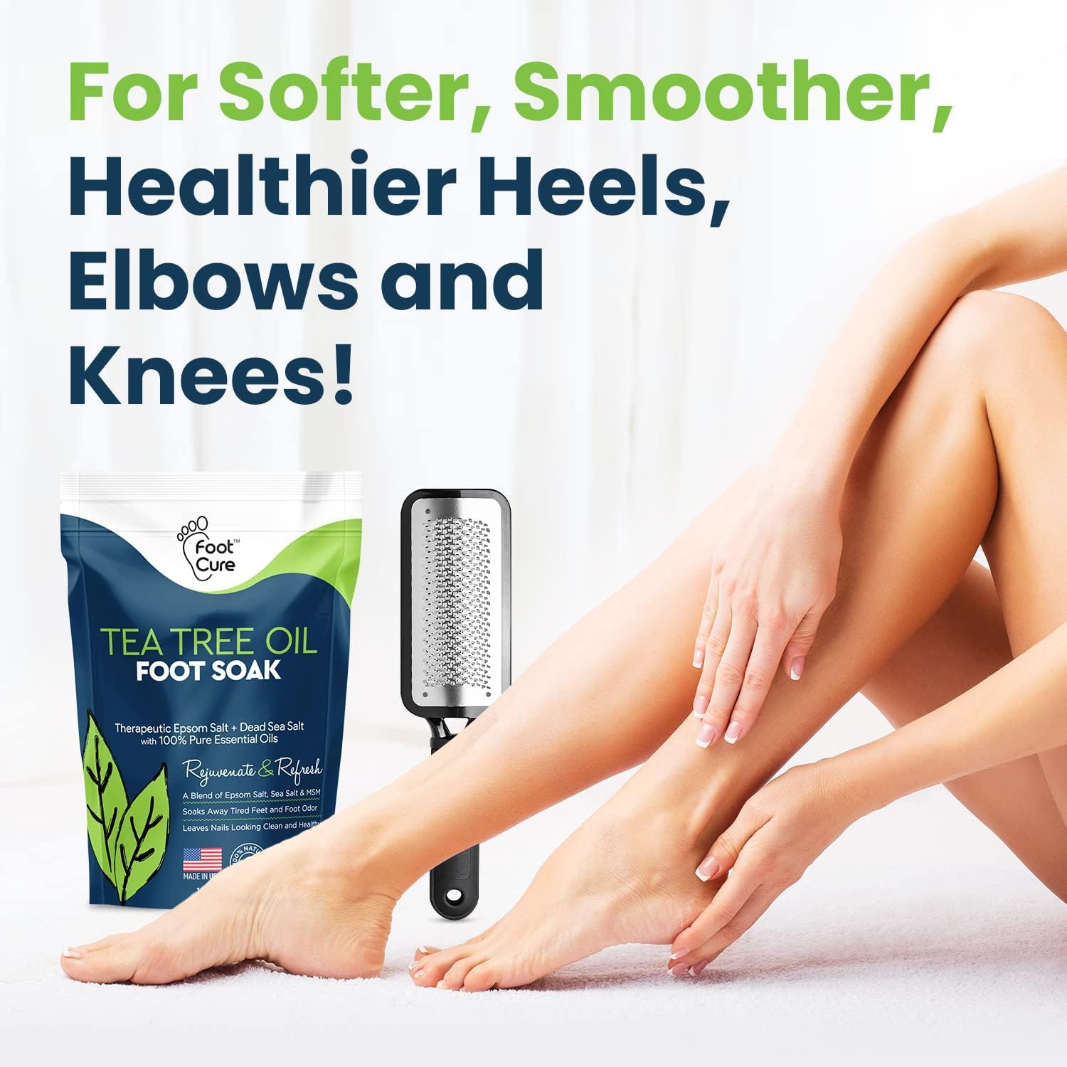 Foot Cure step-by-step foot care routine illustration