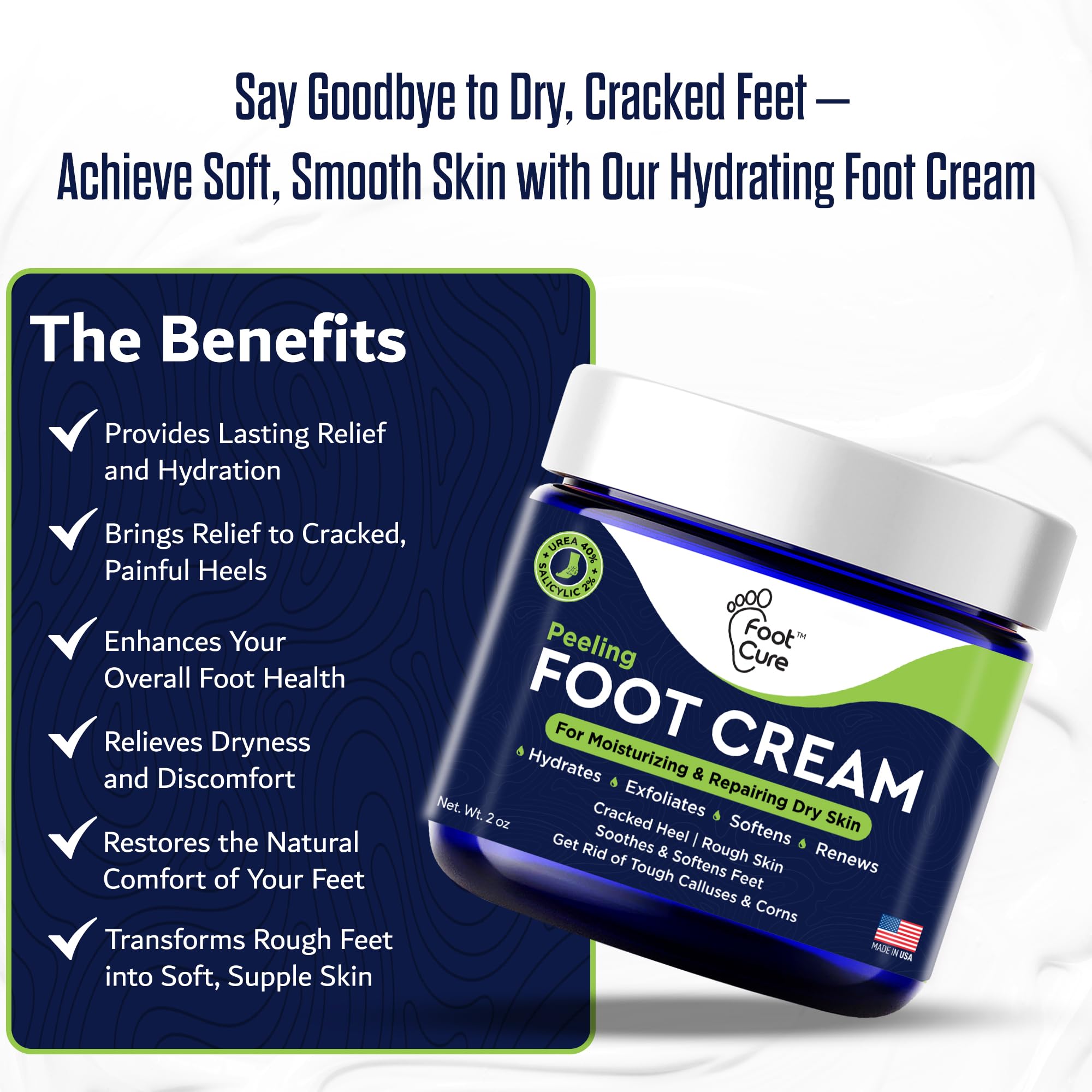 Foot Cure Tea Tree Oil Foot Cream application routine demonstrating quick, simple use.