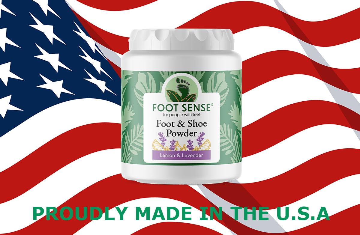 Foot Sense jars on bathroom counter with towel, integrates into daily routine