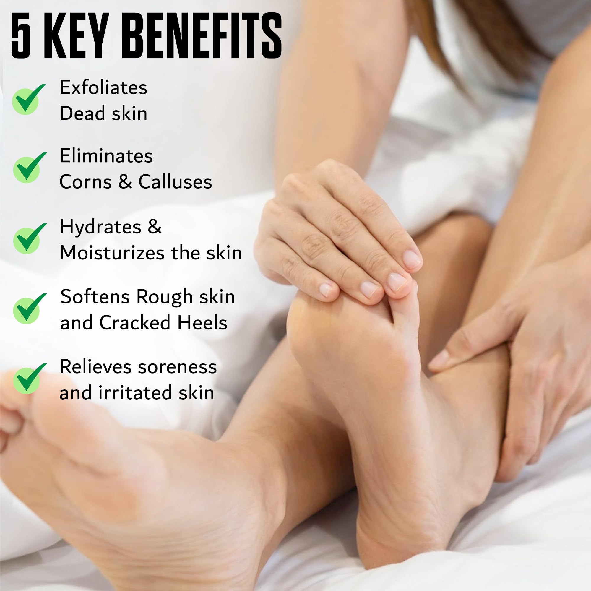 FOOT CURE Tea Tree Oil Balm nourishes dry feet to softness.
