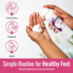Footlogix Rough Skin Formula foam texture ready for application on rough skin