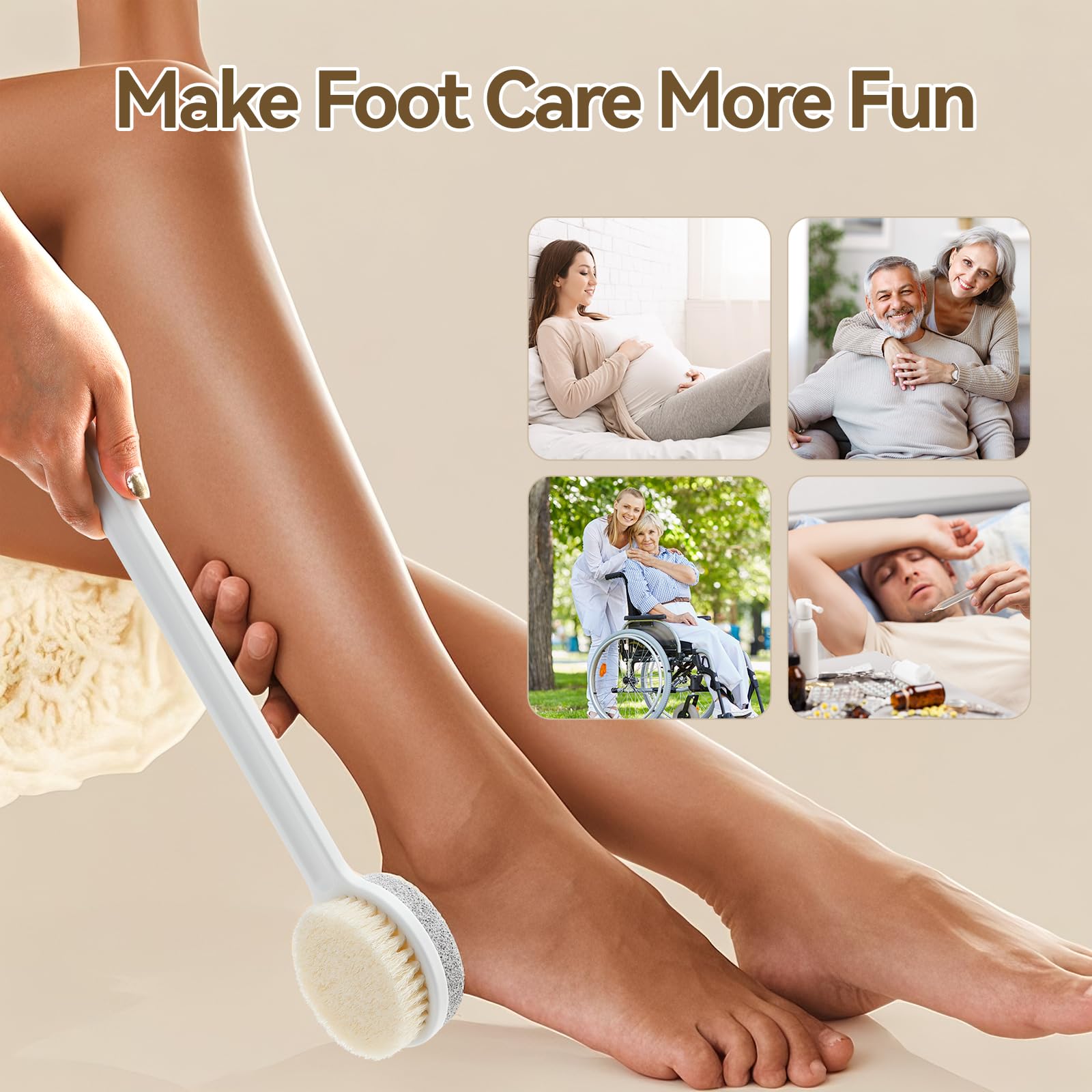 Foot Pumice Stone makes an ideal gift for seniors or expectant/injured users.