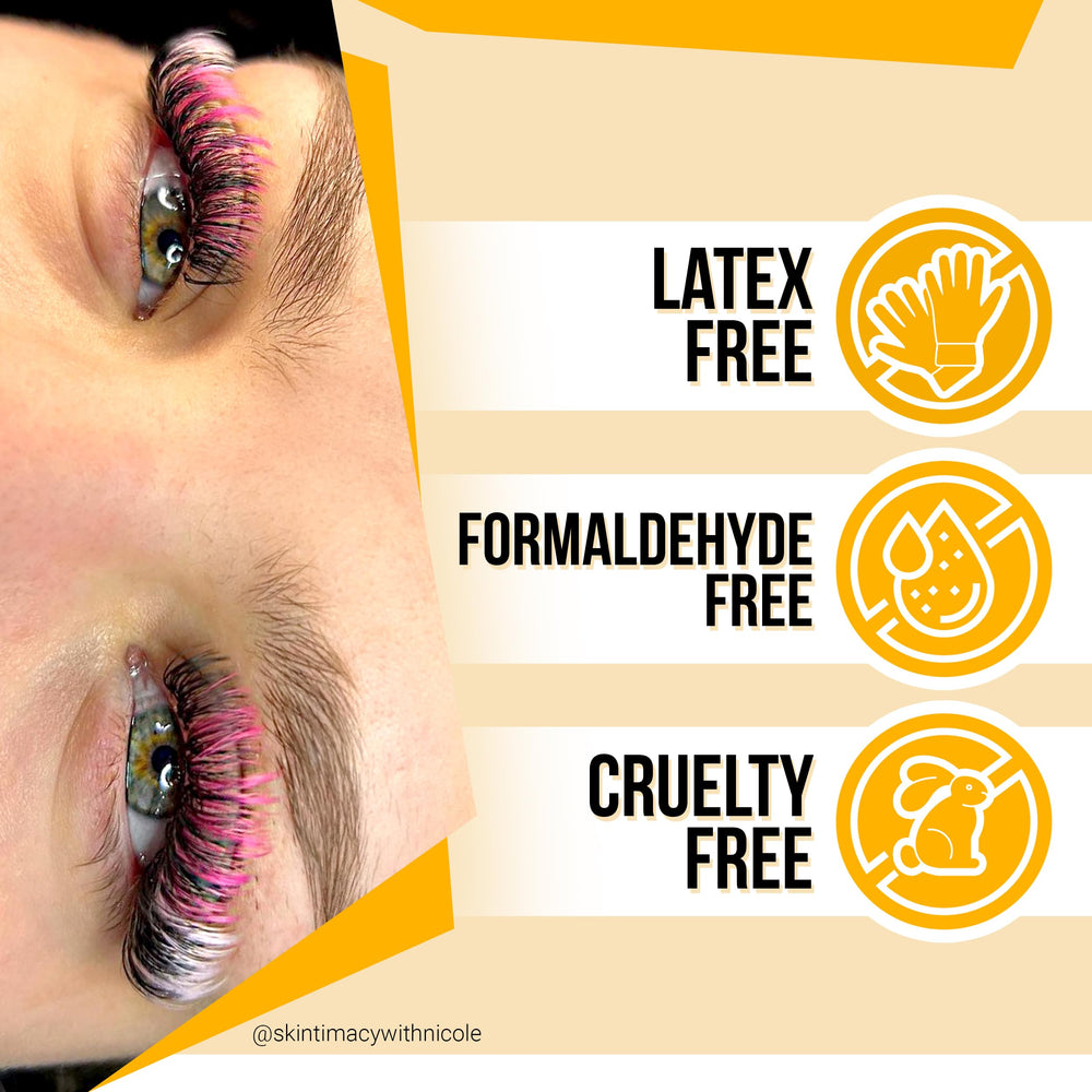 Forabeli Diamond Clear lash glue nozzle close-up enables precise, professional application
