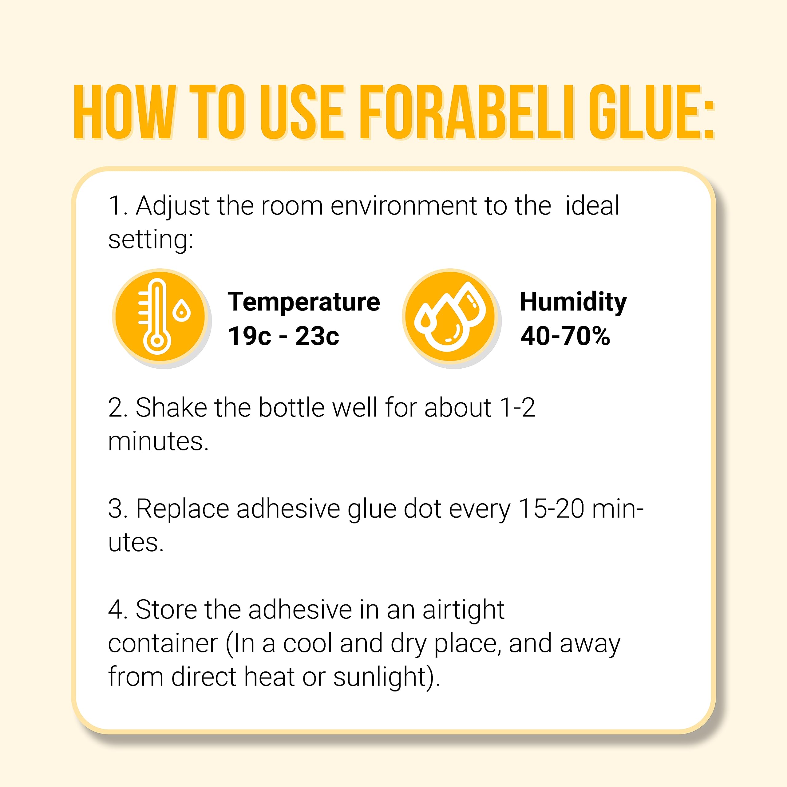 Forabeli Pro Care bottle detail with clear label for trust