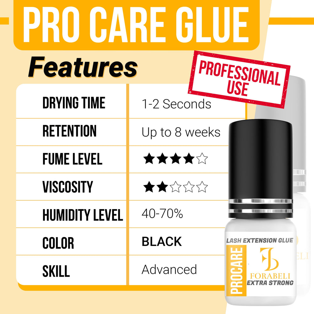 Forabeli Pro Care rich black glue blends seamlessly with natural lashes