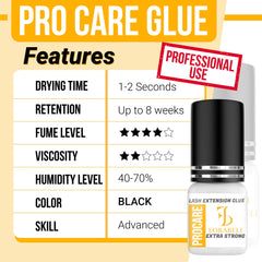 Forabeli Pro Care rich black glue blends seamlessly with natural lashes