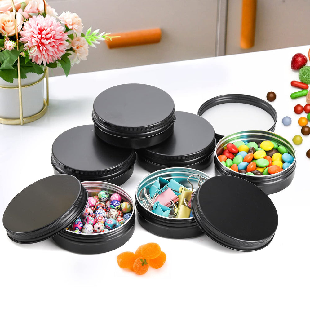 Foraineam 2oz lip balm tin in matte black for sleek presentation