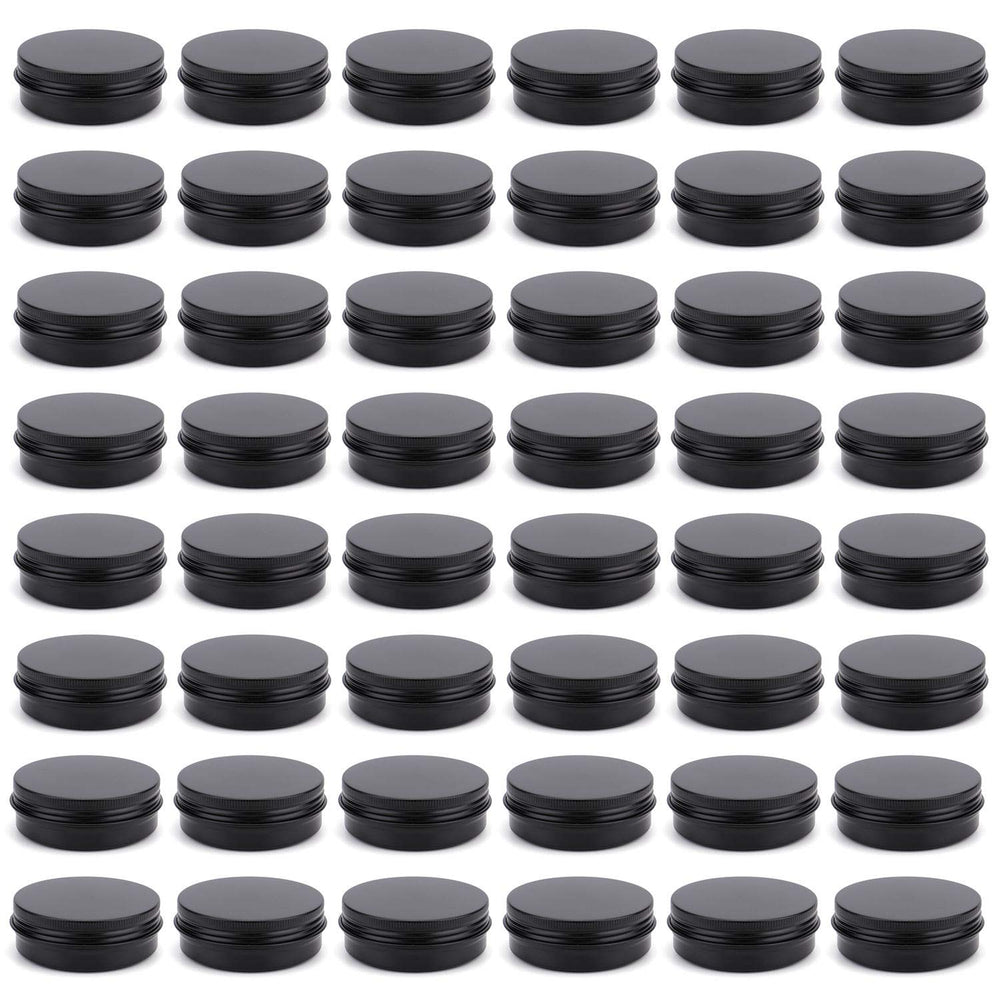 Foraineam 48-pack 2oz round tin with screw lid for travel-ready storage