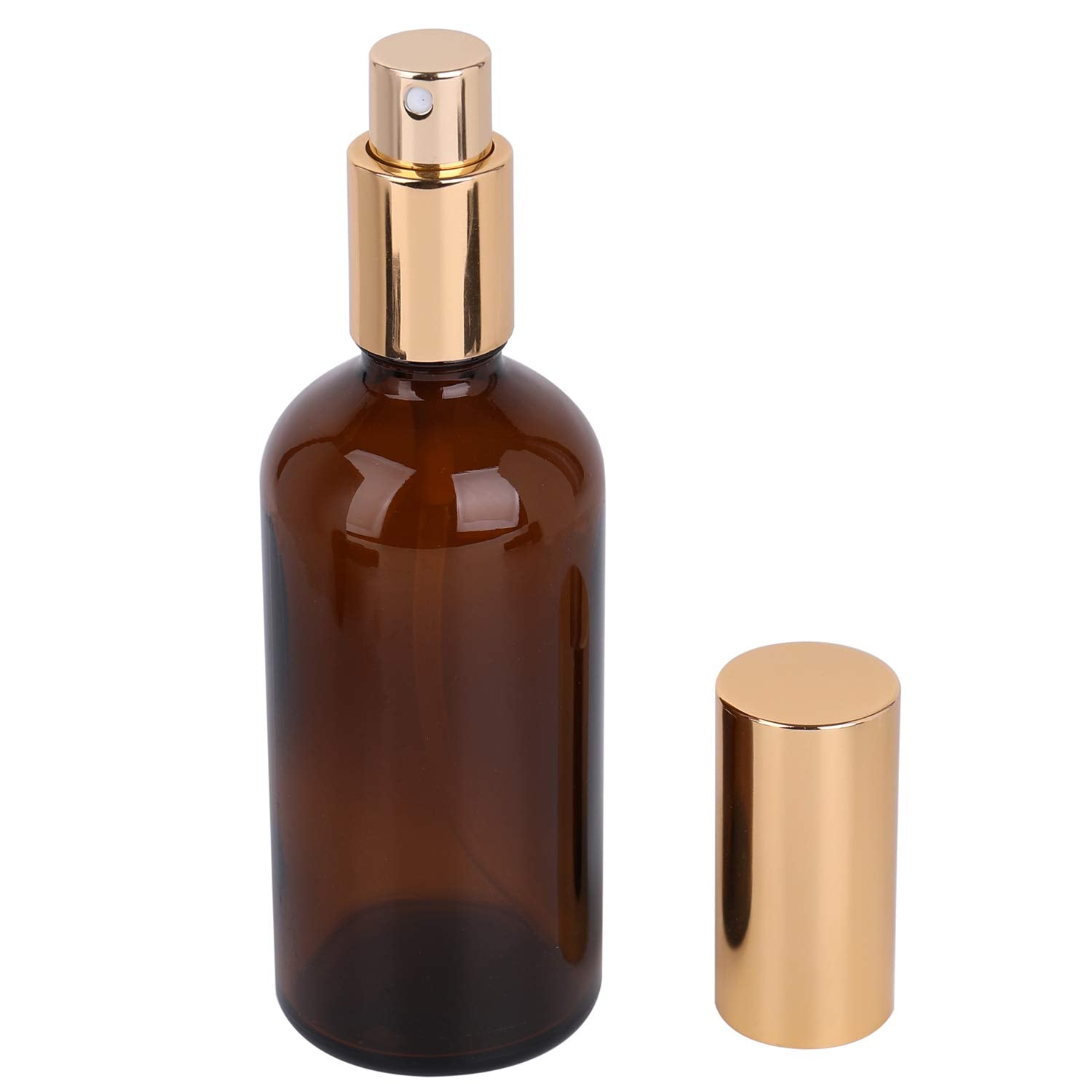 Foraineam amber glass spray bottle 9-pack mist spray demonstrates fine mist application.