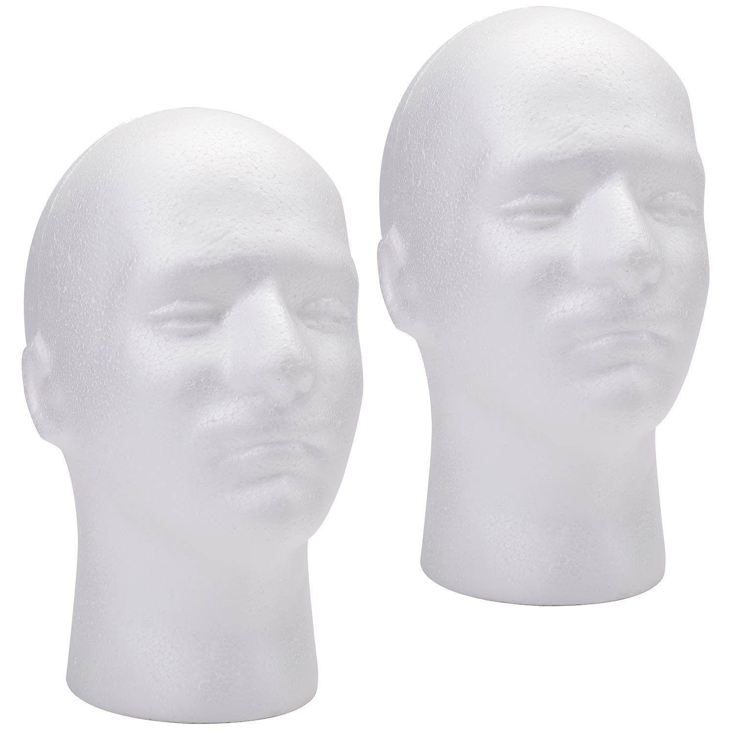 Foraineam 11-inch male foam head for wig displays with stable clamp compatibility.
