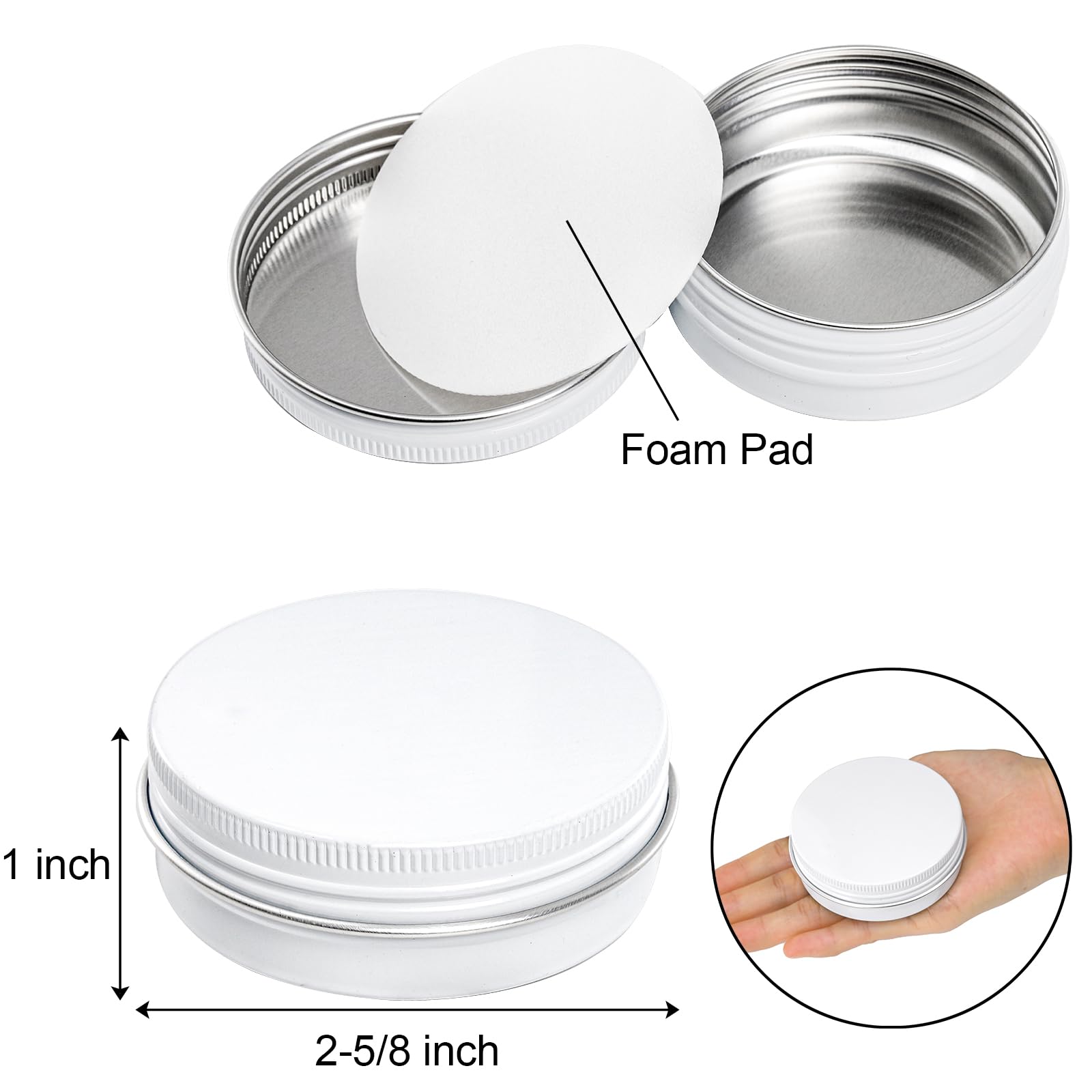 Foraineam lightweight aluminum tin ideal for travel and on-the-go storage.