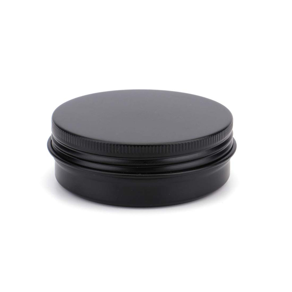 Foraineam matte black tin lid closeup highlighting secure screw-top closure