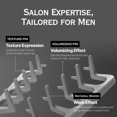 FORBEAUT Shadow Men's Styling Hair Brush natural waves technique creates salon-like texture