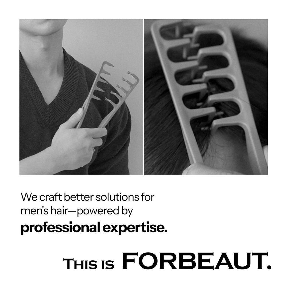 FORBEAUT Shadow Men's Styling Hair Brush wave effect for effortless daily styling