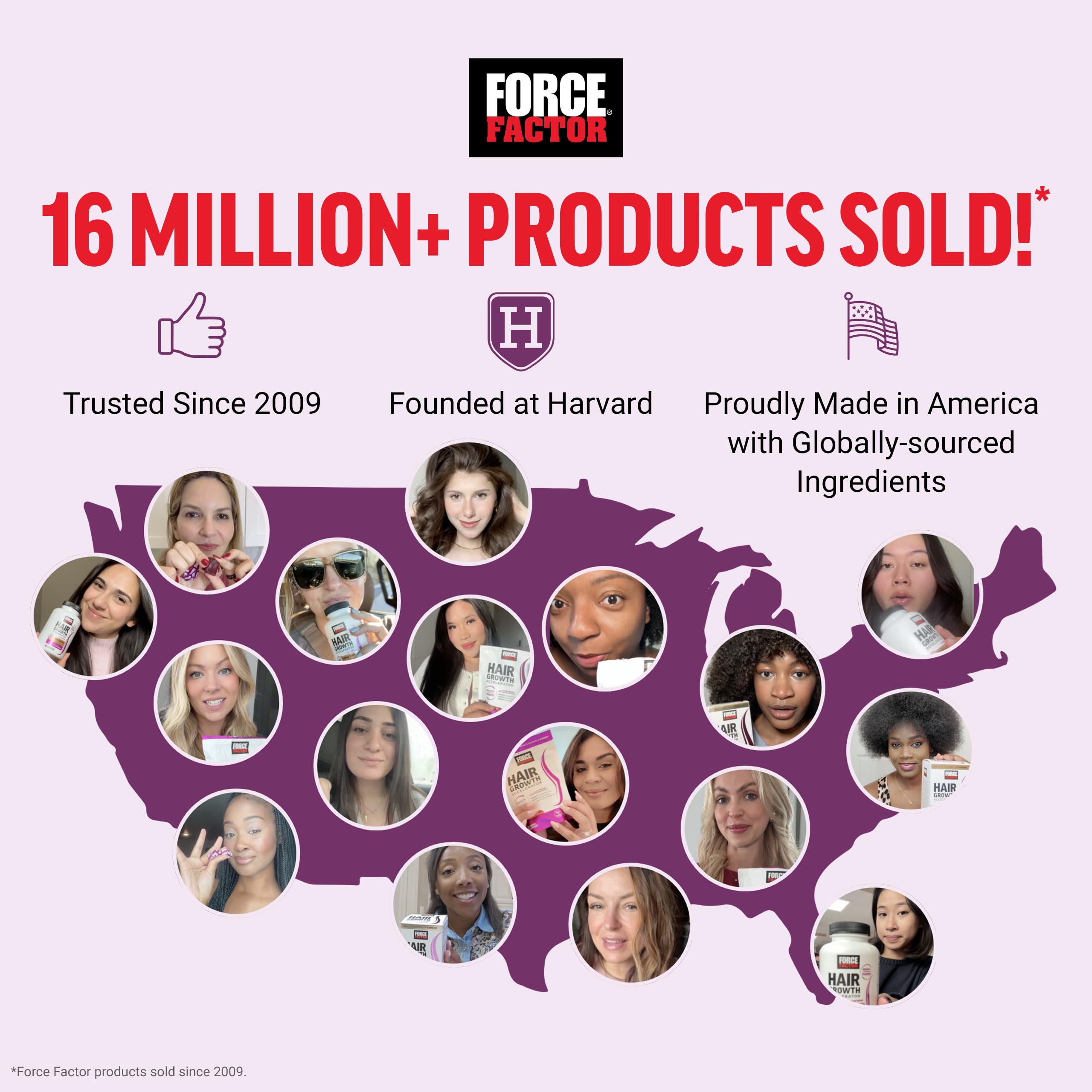 Force Factor chews in travel bag portraying on-the-go hair support