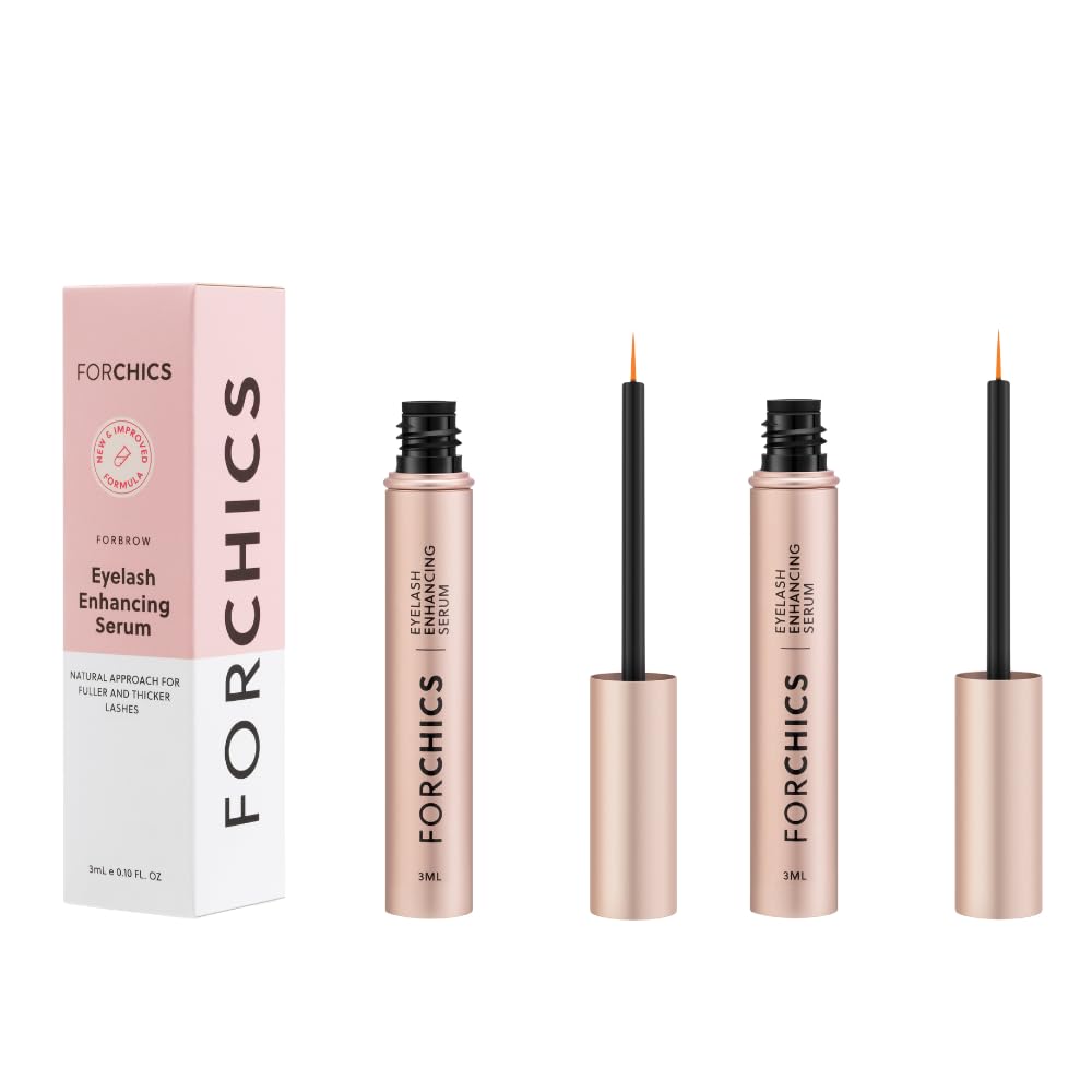ForLash by ForChics bottle close-up showing a clean formula for lash nourishment.