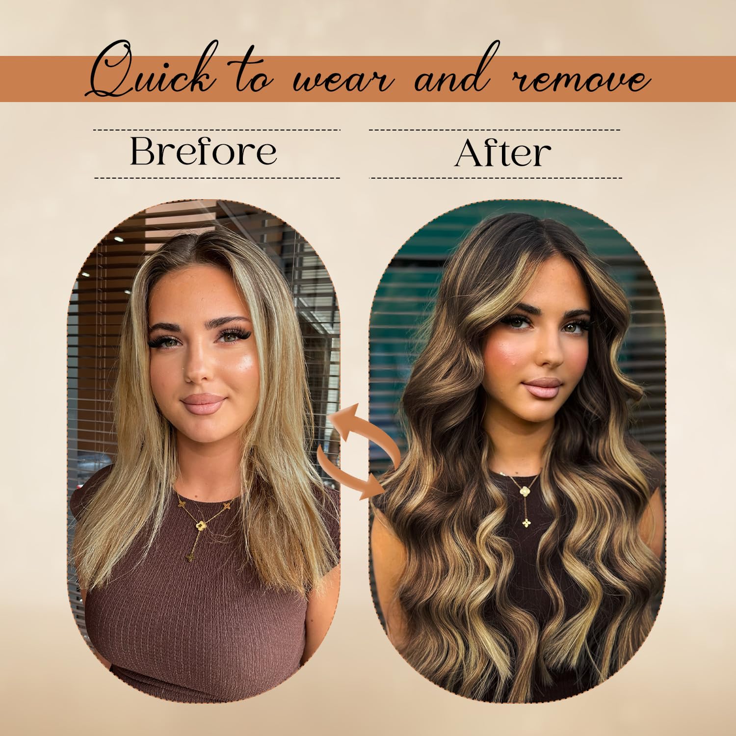 Forede double-weft clip-ins with stainless clips provide secure, scalp-friendly wear