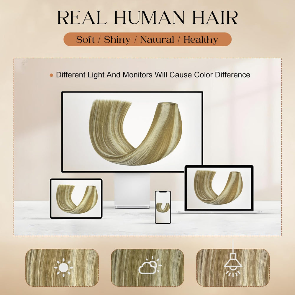 Forede double-weft clip-ins provide full-head coverage with easy adjustment.