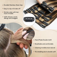 Forede Remy hair clip-ins enable easy at-home styling