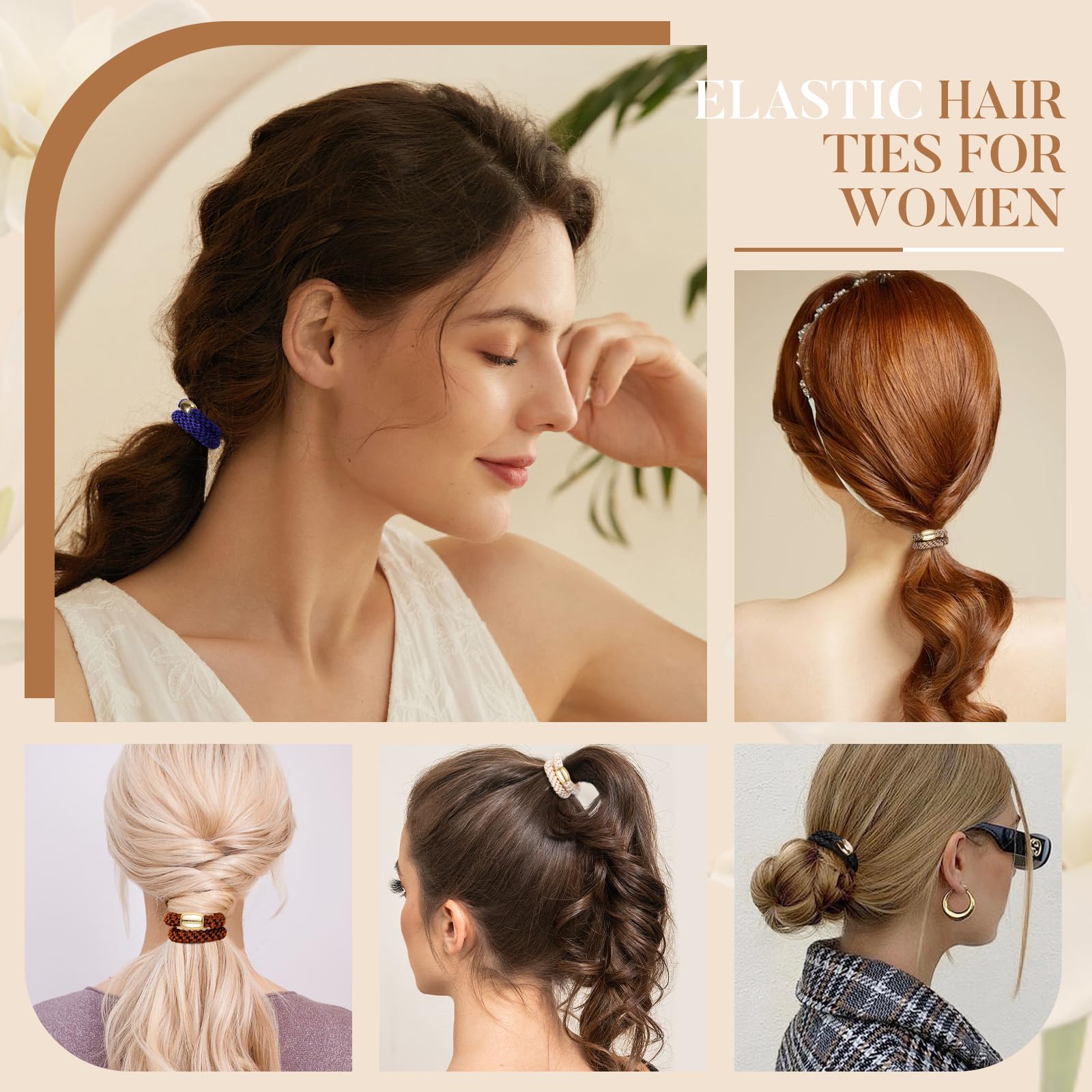 Forenee hair ties no-damage advanced weave—durable braided design that resists snapping