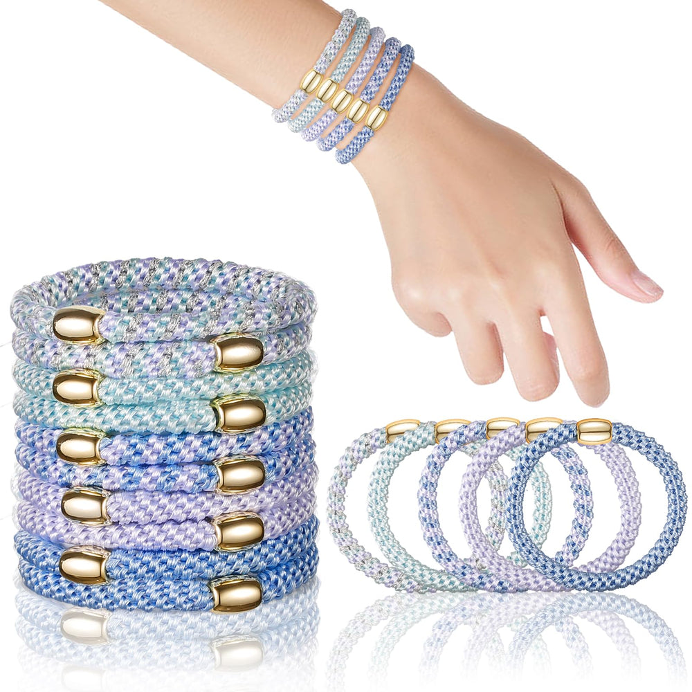 Forenee hair ties blue sky packaging shows a 10-piece set for thick hair styling versatility