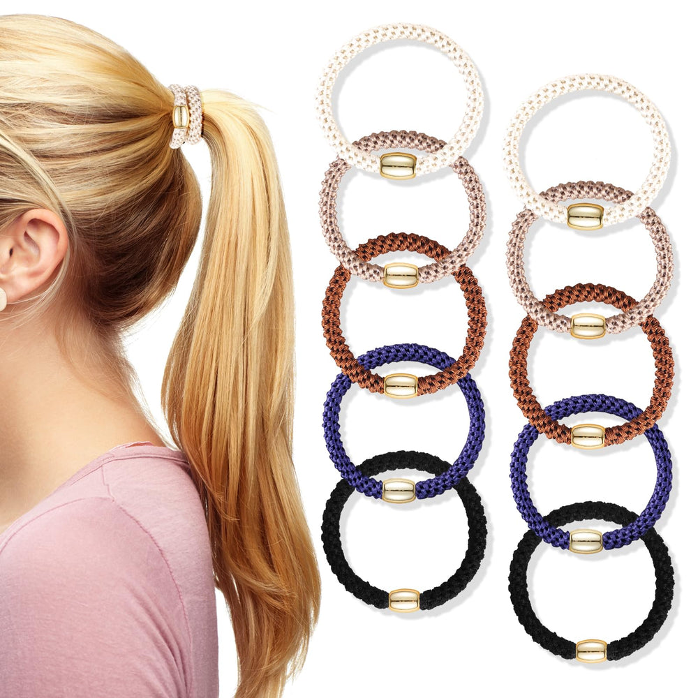 Forenee hair ties no-damage daily-activities—great for yoga, workouts, cooking, and travel