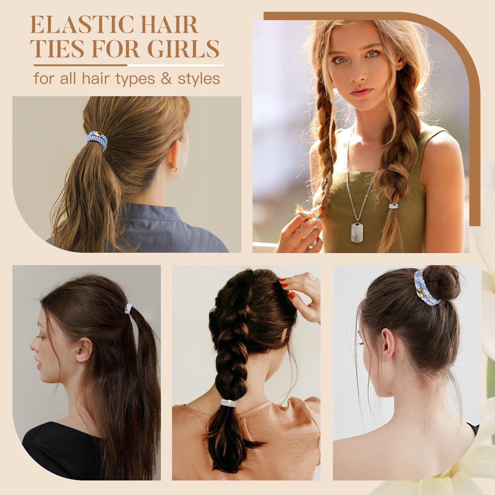 Forenee hair ties ideal for thick hair during yoga or workouts