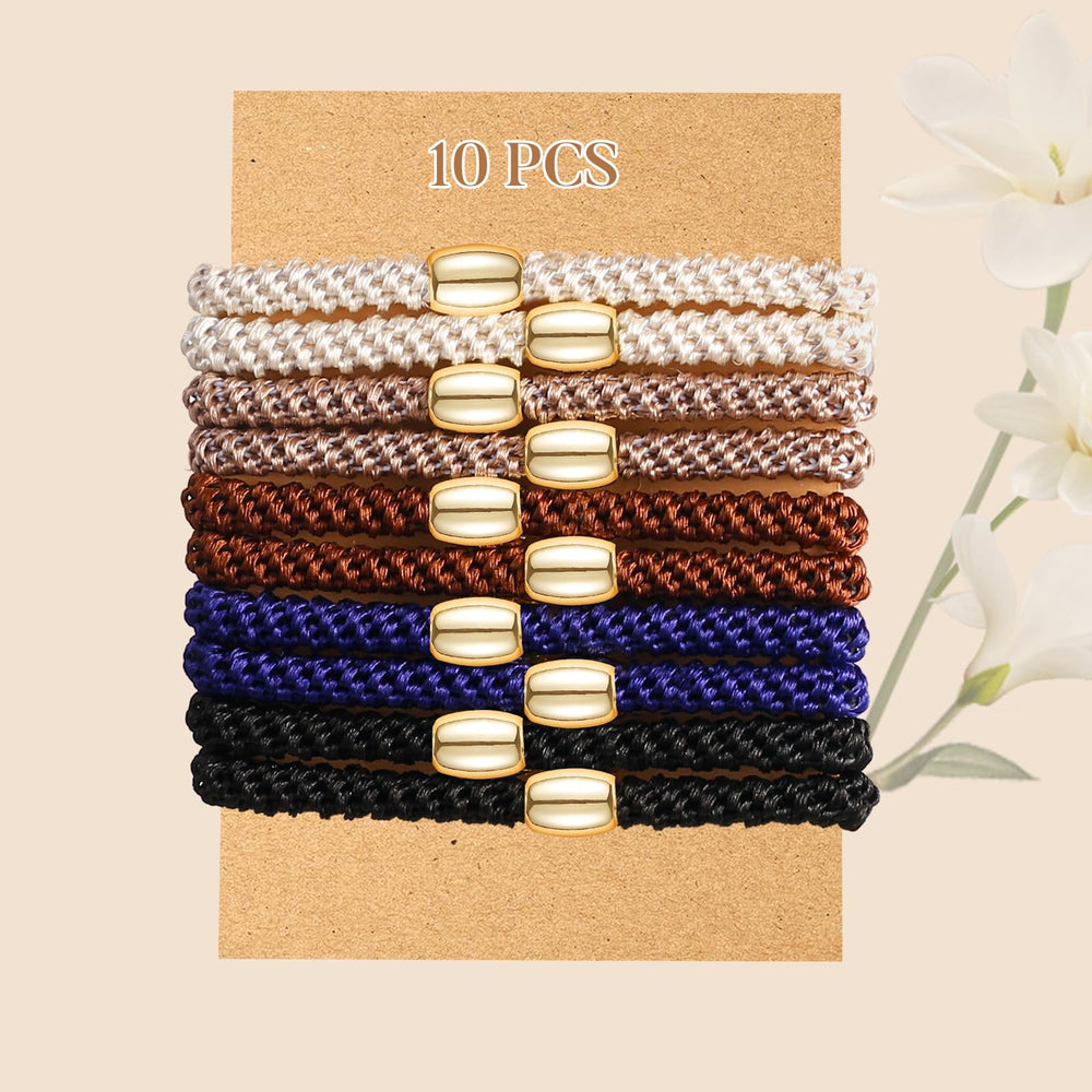 Forenee hair ties no-damage thick-hair—specifically sized 0.3 inches with 9-inch stretch