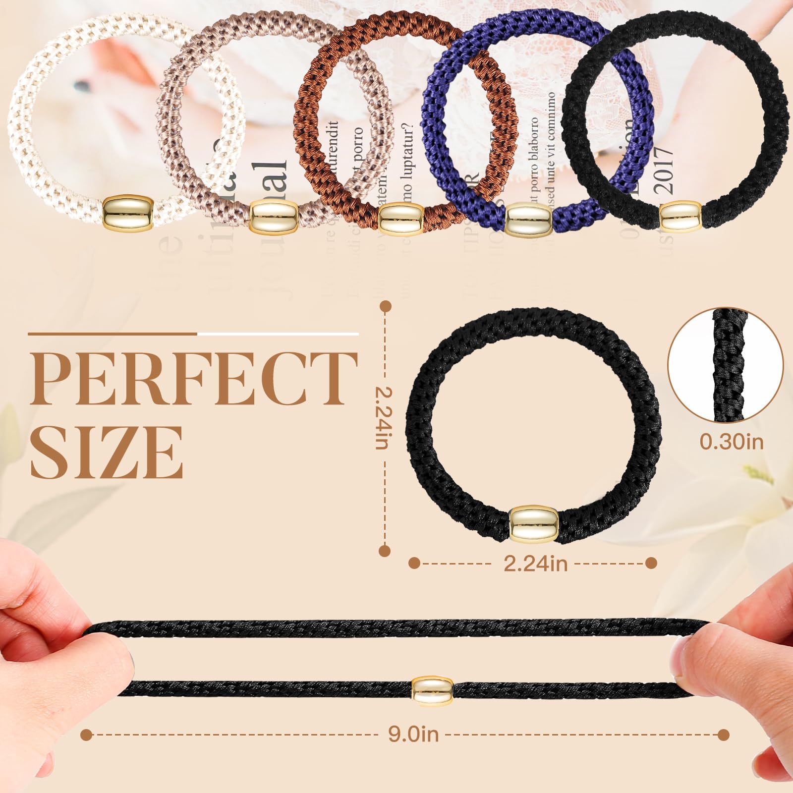 Forenee hair ties no-damage wrist style—wearable as a chic bracelet while staying ready