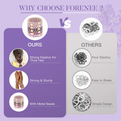 Forenee hair ties thick-hair use provides reliable hold without slipping during workouts.