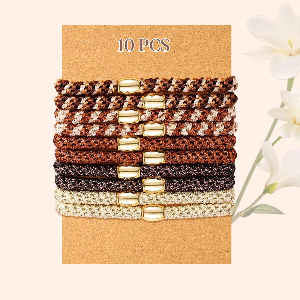 FORENEE hair ties wood grain travel-ready design supports on-the-go maintenance