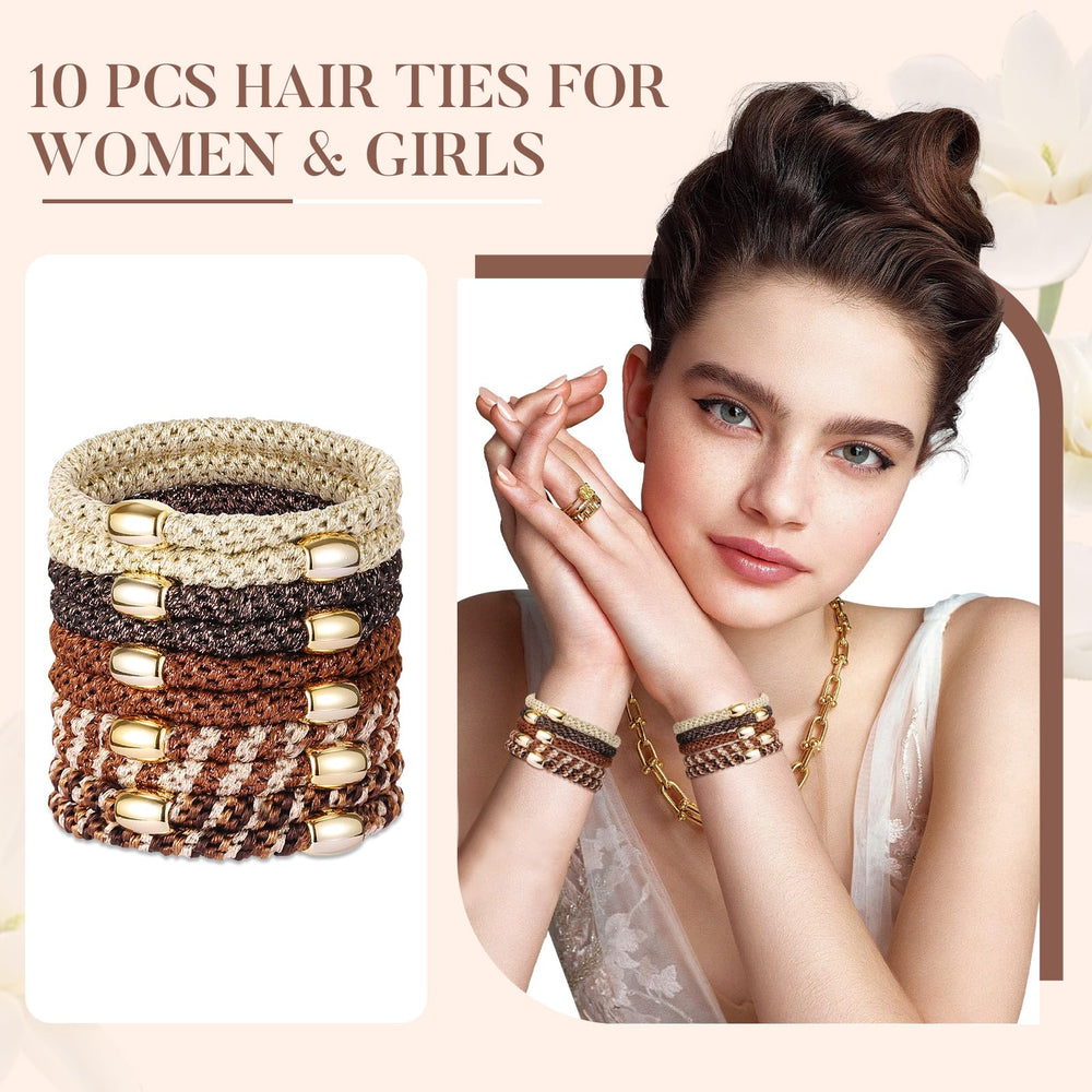 FORENEE hair ties wood grain wrist-worn look combines fashion and practical handy bracelet