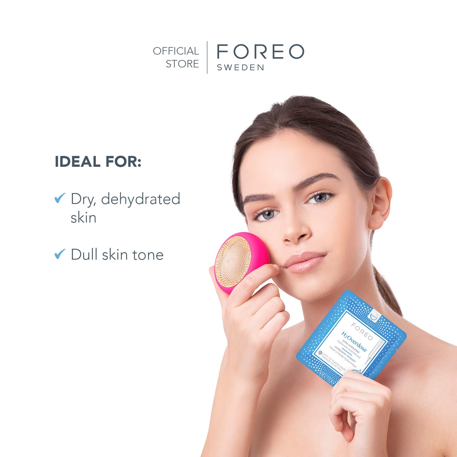 FOREO H2Overdose mask texture macro shot showing fabric details