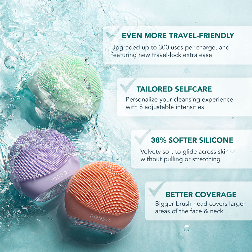 FOREO Luna 4 go enhances absorption when used with serums.