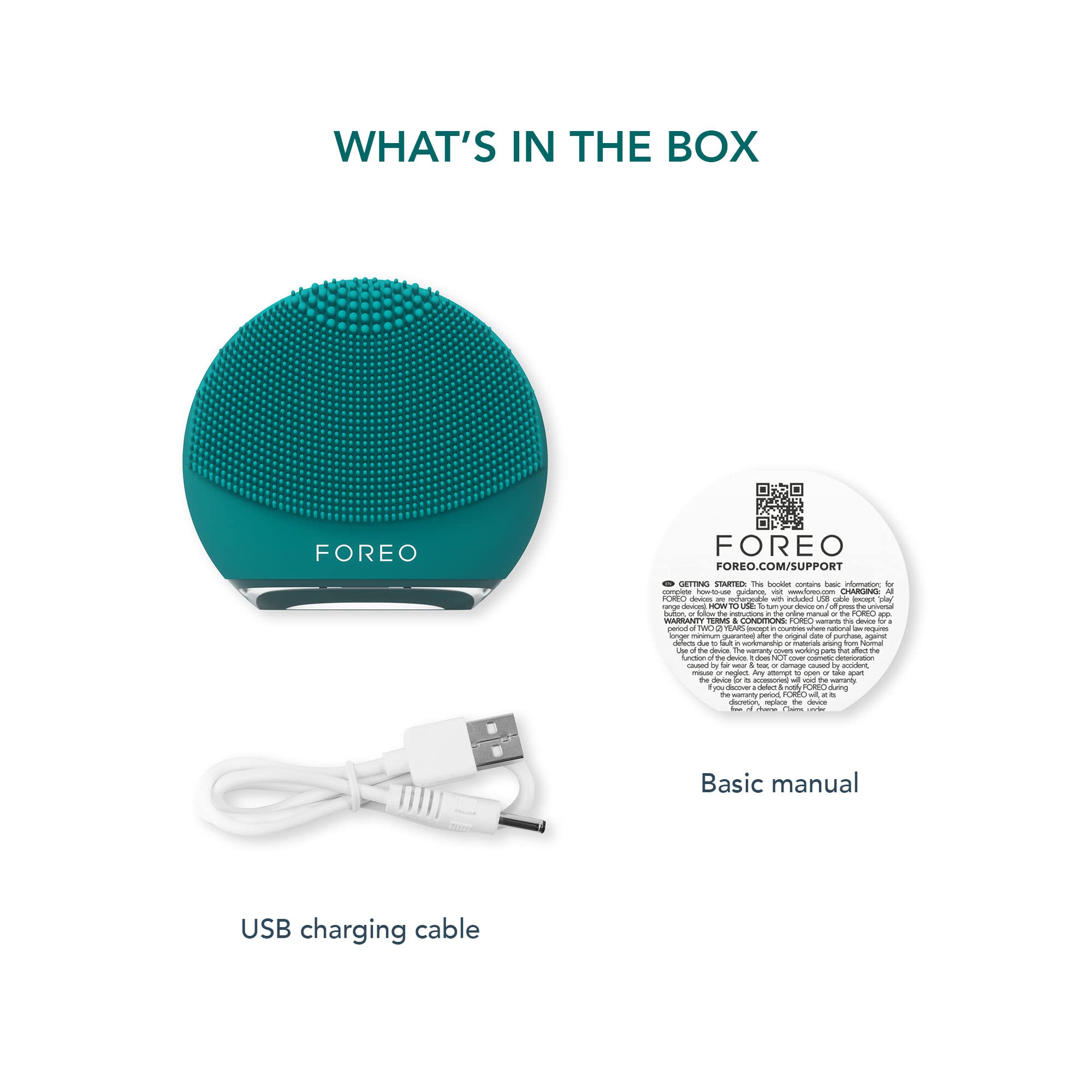 FOREO Luna 4 go compact ergonomic design for on-the-go use.