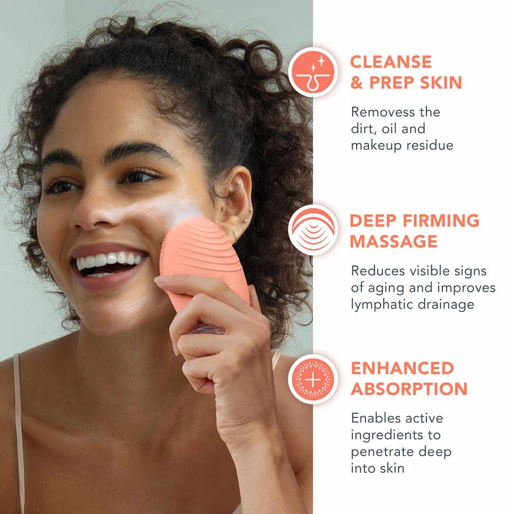 FOREO LUNA 4 silicone-touchpoints-closeup highlights ultra-hygienic silicone for clean skin contact