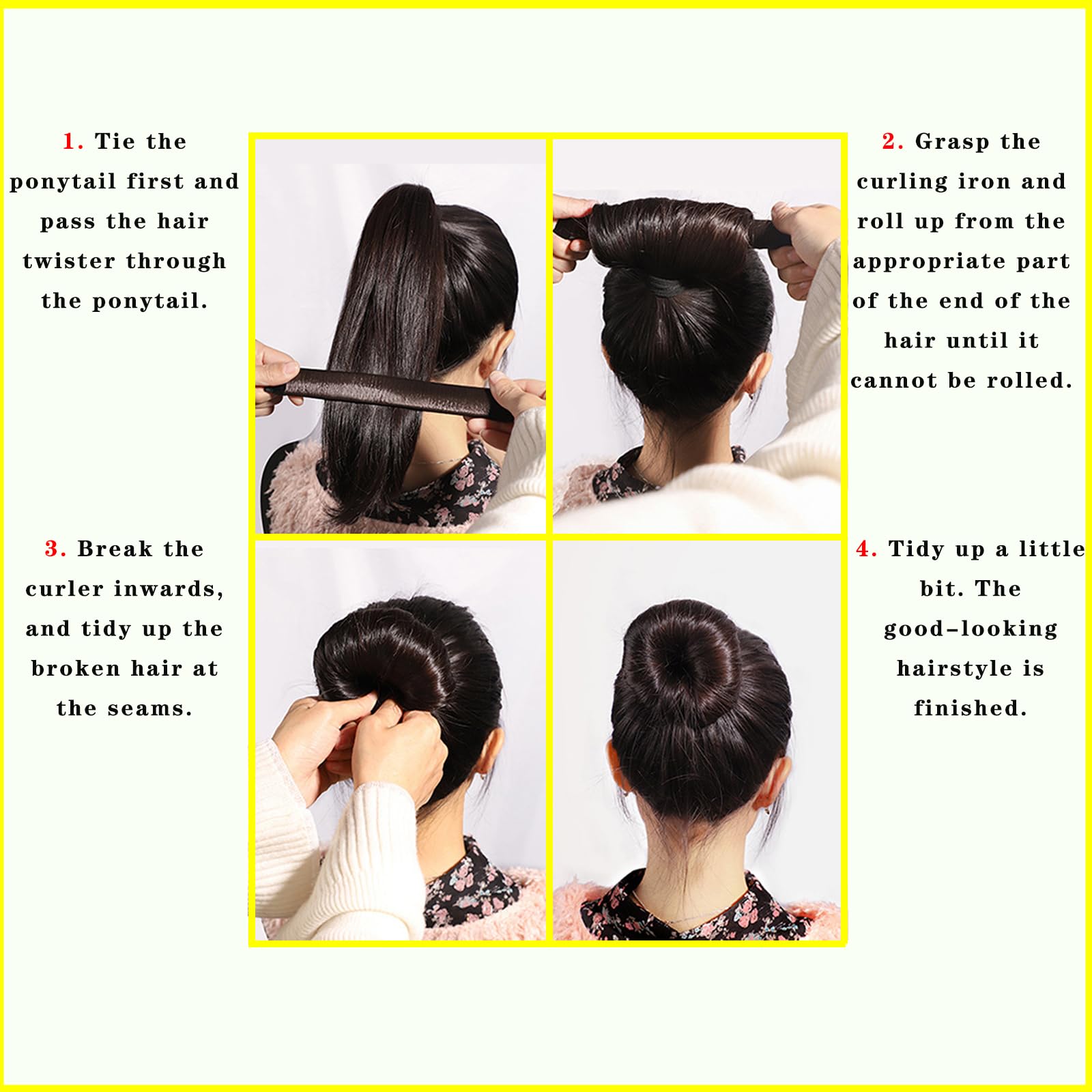 FORESRUM Magic Hair Donut Bun Finish shows polished bun with secure hold.