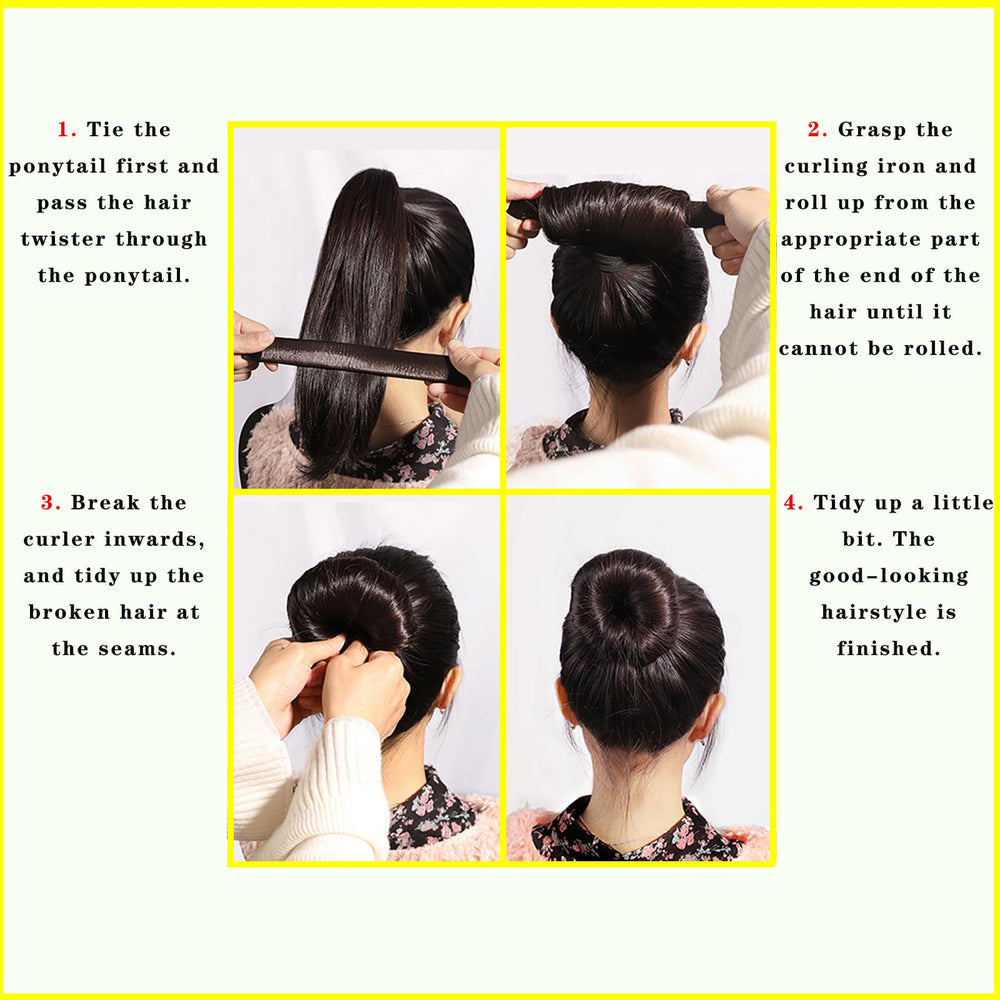 FORESRUM Magic Hair Donut Bun Finish shows polished bun with secure hold.