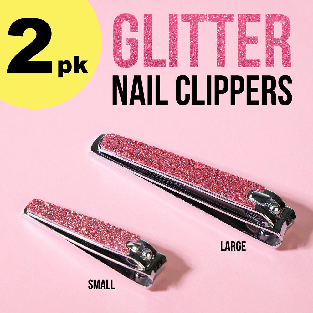 Forever 21 Nail Clippers Set pink glitter small clip for quick touch ups