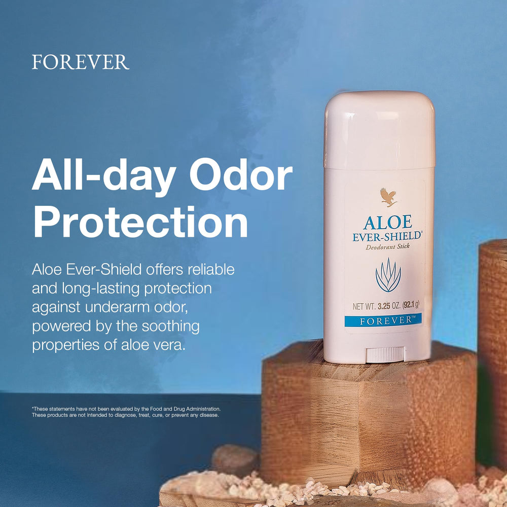 Forever Living Aloe Ever-Shield aloe closeup emphasizes soothing formula for sensitive skin.