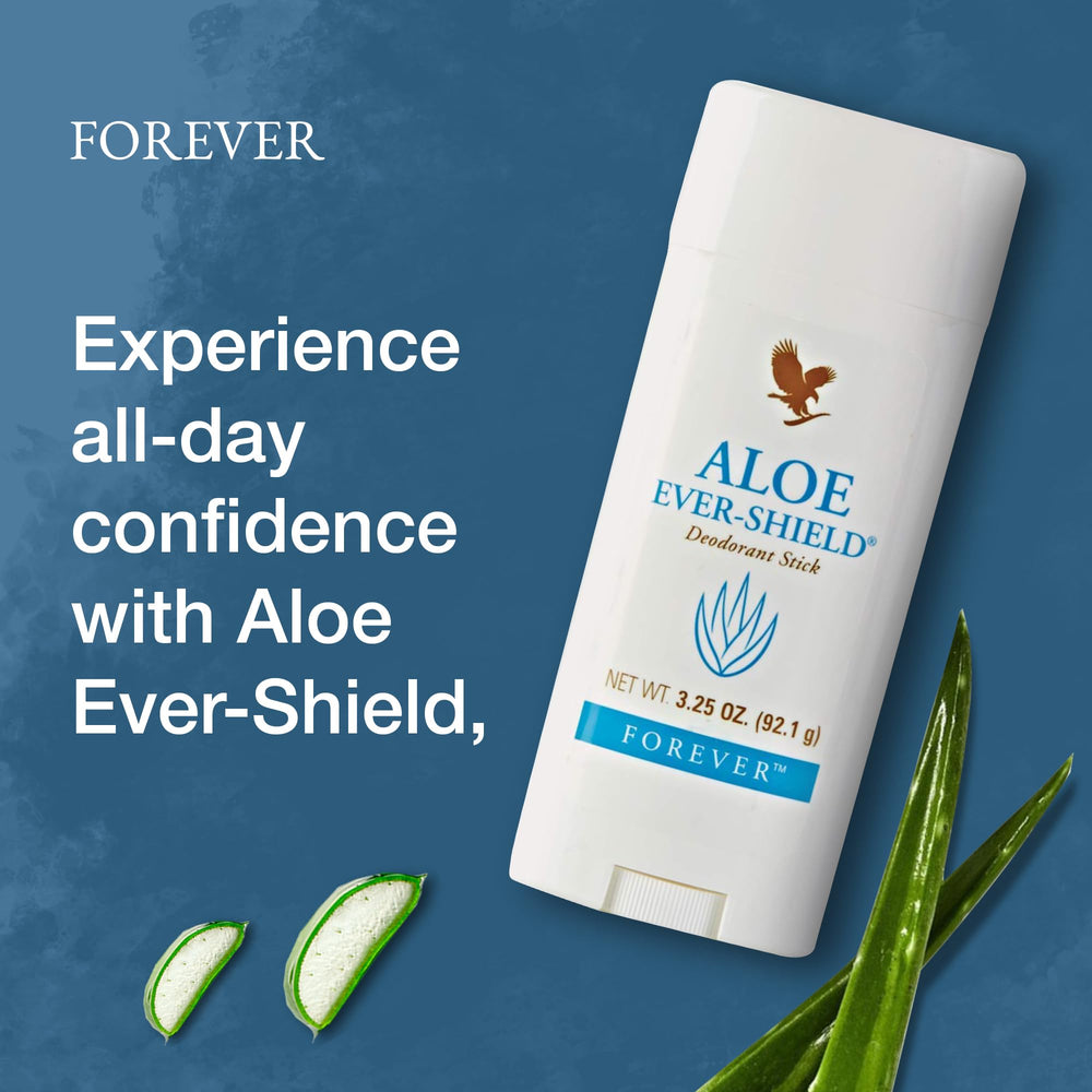 Forever Living Aloe Ever-Shield ingredients graphic showcases vegan and gluten-free formula.