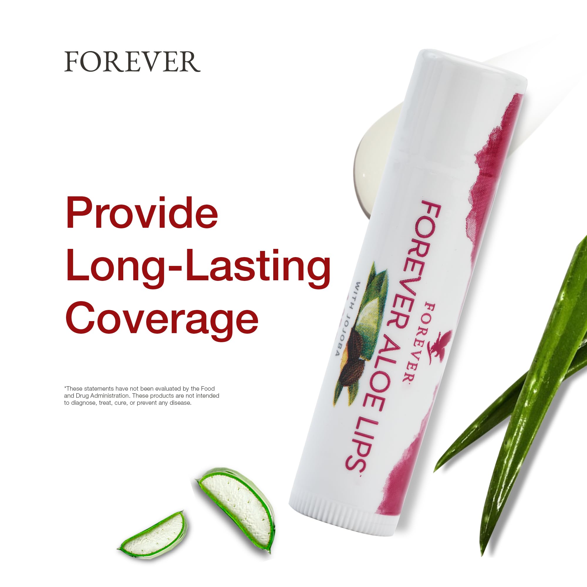 Forever Living Aloe Lips applying on lips for quick relief from dryness.