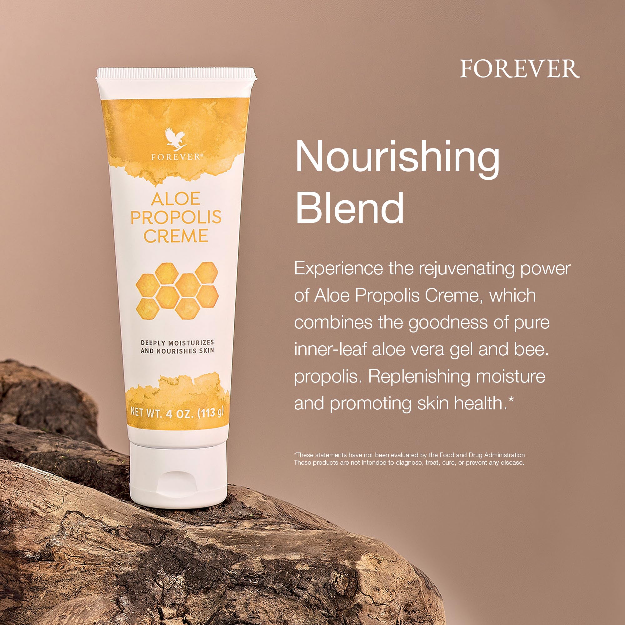 Forever Living Aloe Propolis Creme closeup highlights creamy texture for deep hydration