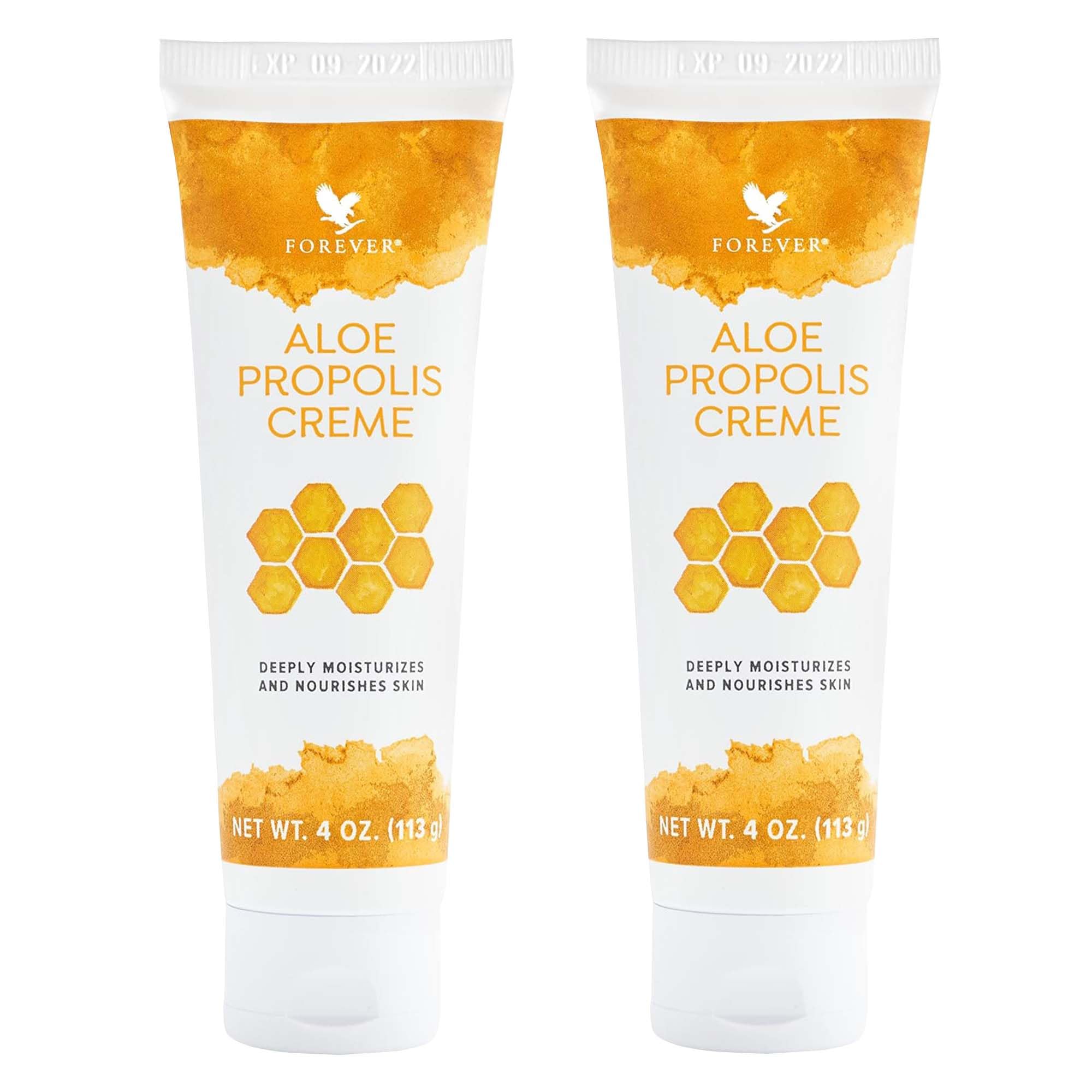 Forever Living Aloe Propolis Creme jar closeup showing creamy hydration for daily skin nourishment