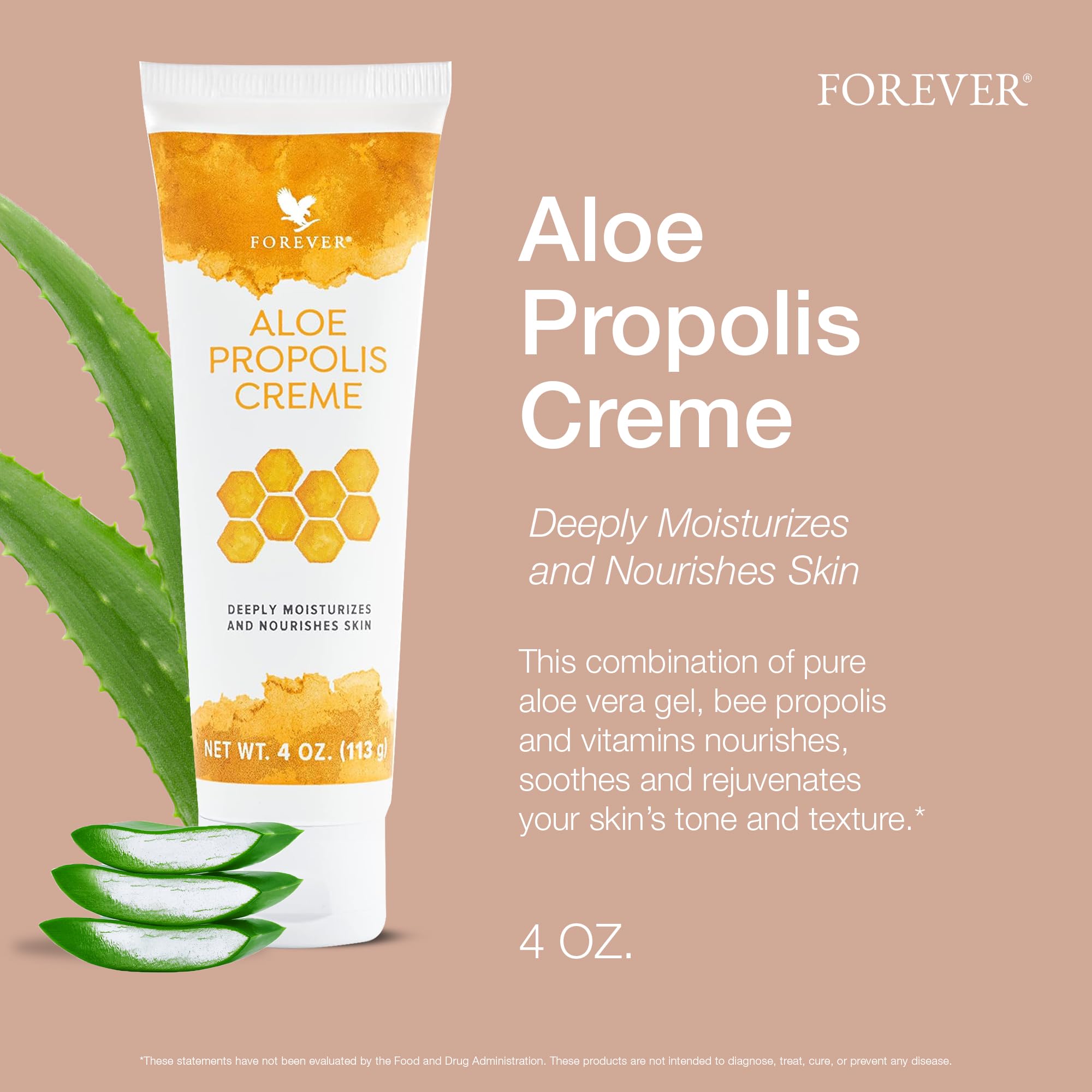 Forever Living Aloe Propolis Creme packaging emphasizes clean design for daily skincare